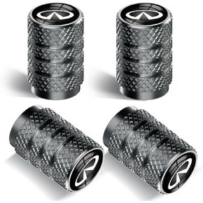 4 قطع غطاء جذعي لصمام إطارات السيارات، غطاء جذعي صمام بتصميم مخطط مستعرض، لسيارة إنفينيتي QX50 Q50 Q70 Q70L Q60 QX30 QX60 سلسلة تزيين السيارة باللون الرمادي in Kuwait