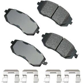Akebono-ACT929A Ultra-Premium Ceramic Front Disc Brake Pads, GREY