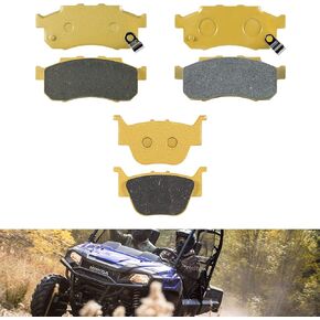 Heavy Duty Front & Rear Ceramic Brake Pad Set for 2014-2021 Honda Pioneer 700 / Honda Pioneer 700-4/2015-2021 Honda Pioneer 500#06435-HN8-016 06452-HL3-A00 06451-HL3-A00 (3 Sets)