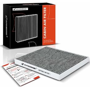 A-Premium Cabin Air Filter with Activated Carbon Compatible with Chevy, GMC, Cadillac & Hummer - Silverado, Suburban, Sierra, Yukon, Escalade, H2-2003-2004 - Behind Glove Box