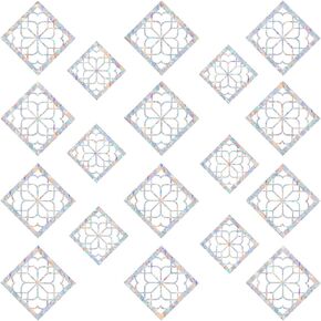 18 pcs Window Decals for Bird Strikes - Anti-Collision Window Decals to Save Birds from Window Collisions,Non Adhesive Reusable Vinyl Rainbow Window Stickers