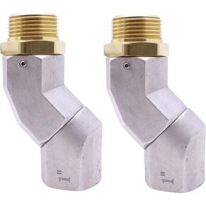 PANCWCY(1"NPT, 2PCS) Fuel Hose Nozzle Swivel,1" Dual NPT Threads Fuel Transfer Swivel Multi Plane 360 Rotating Fuel Tank hose Connector for Fuel Pump Hose Nozzle Transfer Diesel Gasoline Kerosene