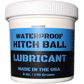 6oz Trailer Hitch Ball Lubricant - Waterproof Grease to Reduce Wear and Friction on Hitch Locks, King Pins, Hitch Mount Balls, etc. - Made in The USA