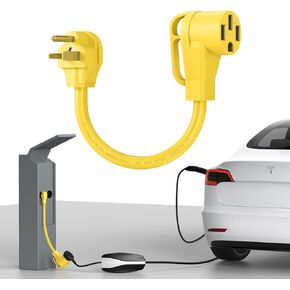 dé [محول مجفف تسلا 3 شقوق 50 أمبير، محول NEMA 6-50 إلى 14-50 للمركبات الكهربائية، منفذ النطاق/الفرن إلى محول شاحن EV لشحن المستوى 2 EV، الشحن طوال الليل في المنزل - سلك 6/2+8/1 AWG in Kuwait