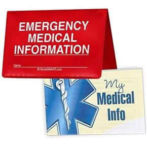 STORE SMART - Folding Wallet Vial of Life & Pet Records - 5-Pack - Emergency Medical Information Holder for ID - VOLPRWLT-5