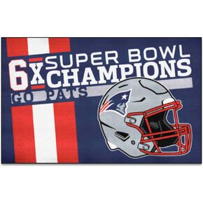 Fanmats 30963 New England Patriots Dynasty UltiMat Rug - 5ft. x 8ft. | Sports Fan Area Rug, Home Decor Rug and Tailgating Mat