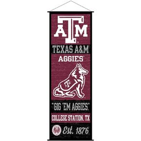 Texas A&M Aggies Banner and Scroll Sign