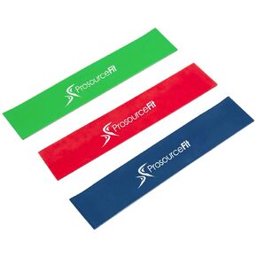 ProsourceFit Loop Resistance Bands Set of 3, 2-inch Wide for Leg Exercises and Physical Therapy