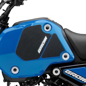 GROM tank pad GROM MSX125 2021-2023 GROM (GROM) msx125 GROM 125 dedicated protection tank pad tank pad knee grip rubber custom parts anti-scratch black black tank protector Asuraku Grom 125 GROM logo