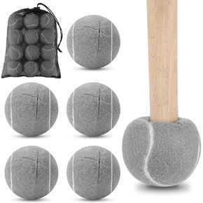 Tennis Balls for Chairs Glide Balls Precut Tennis Balls Bulk Tennis Ball Chair Leg Floor Protectors Tennis Ball Chair Foot Covers with Storage Bag for Furniture Leg and Floor Protection, Gray