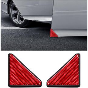 2PCS Car Side Door Edge Guards, Carbon Fiber Anti-Collision Vehicle Door Corner Protector, Self-Adhesive Auto Front Door Corner Scratch Sticker Film, Universal Car Accessories (Black)