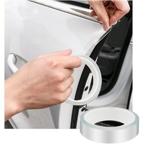 Car Door Sill Protector Strip, Transparent Invisible Door Edge Guard, Anti-Collision Auto Door Entry Protection Film, Universal Fit for Most Vehicle Front Rear Bumper (2 in x 33 Ft)