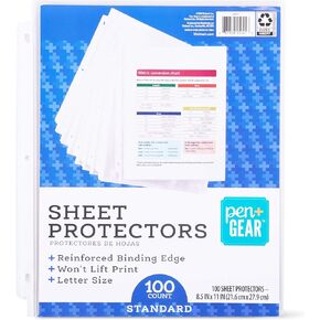 Pen Gear Sheet Protectors 100-Pack