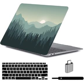 LanBaiLan Case Compatible with MacBook Air 15 inch M2 Chip 2023 Release with Liquid Retina Display Touch ID, Model A2941, Laptop Plastic Hard Shell Protective Case & Keyboard Cover, Paint Flower in Kuwait