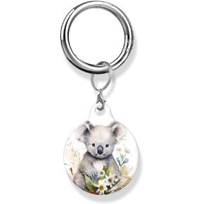 Compatible for AirTag Case Cover, Cute Protective Tracker Case with Loop Keychain Holder for Airtag,Scratch Resistant Airtag Cover for Wallet,Luggage,Cat,Dog,Pets(Frog with Guitar)