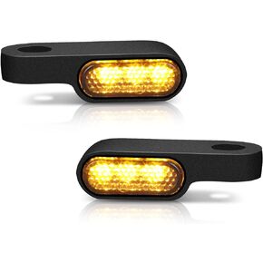 NTHREEAUTO Handlebar LED Turn Signals Mini Motorcycle Blinkers Brake Clutch Marker Light Compatible with Harley Dyna Sportster Honda Shadow VLX 600 V-Star 650 Suzuki Boulevard