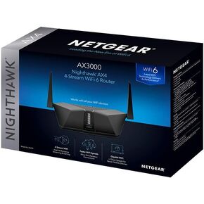 NETGEAR RAX35-100NAS Nighthawk AX3000 4 Stream Dual-Band Wi-Fi 6 Router