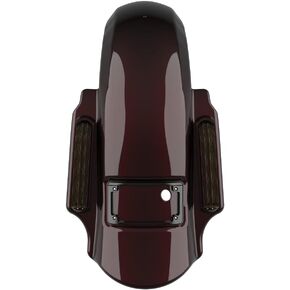 مخزون الولايات المتحدة Advanblack Dominator حاجز خلفي ممتد + عدسة دخان + حامل لوحة ترخيص أسود مناسب لـ Harley، Street Glide، Road Glide، 2014+
