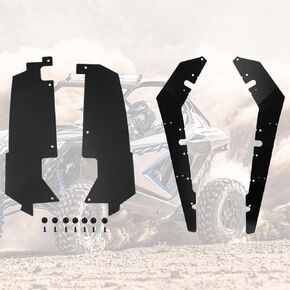 A & UTV PRO Rear Wheel Well Block Offs & Lower Door Valance for Polaris RZR PRO XP 2020 2021 2022 2023, Splash Guard Fender Flares Mudguard Gaps with Lower Door Panels Inserts Accessories, All Weather
