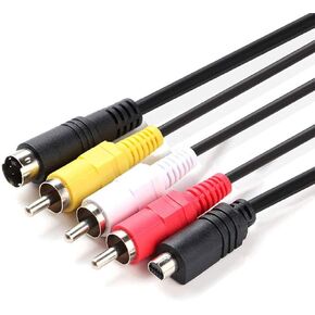 Replacement VMC-15FS VMC-30FS 10Pin Audio Video Cable AV TV-Out Cord Compatible with Sony Handycam Camcorder DCR-SR80 DCR-SR80e DCR-SR82 DCR-SR82e DCR-SR85 DCR-SR85e and More Models (1.5m)