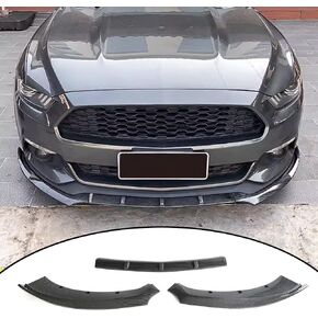3pcs Ford Mustang Front Bumper Lip Compatible with 2015 2016 2017 Ford Mustang Front Bumper Lower Valance Protector Body Kit Splitter Lip Painted Carbon Fiber ABS in Kuwait