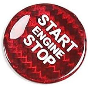 Real Red Carbon Fiber Engine Start Stop Button Cover Fit For Land Rover Range Rover Evoque Discovery