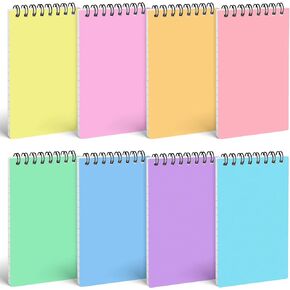 8PCS Mini Spiral Notepads, 3 x 5inch Spiral Pocket Notebooks Hardcover Marble Design College Ruled Notebooks for Women Gift Office School Supplies