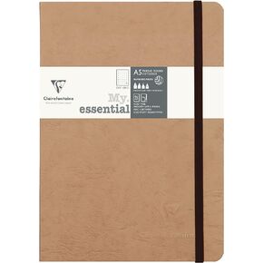 Clairefontaine 793464C A5 Age Bag Essentials Thread, Bound Notebook, Lined, 192 Pages, Blue