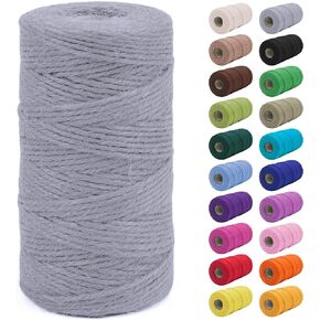 1mm Jute Twine String 656 Feet Natural Thick Garden Twine for Crafts, Twine Heavy Duty Outdoor, Hemp Twine for Gardening, Crafts, Gift Wrapping, Plants, Packing Materials (Brown)