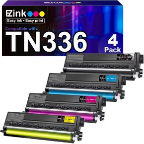 E-Z Ink Compatible Toner Cartridge Replacement for Brother TN336 Toner Cartridges TN331 TN-336 TN-331 TN315 to Use with MFC-L8850CDW HL-L8350CDW MFC-L8600CDW HL-4150CDN MFC-9970CDW (BCMY, 4 Pack)