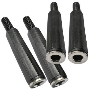 1/4 Inch TS Female Jack Cable Connector- 6.35mm Mono Jack for Guitar & Microphone (4 Pack)