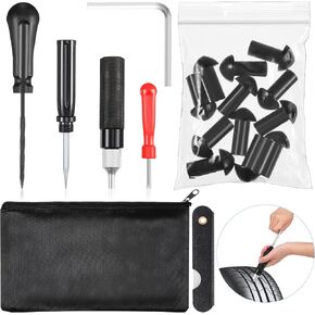 8 Packs Tire Plugger Repair Kit Mushroom Tire Plug Kit Heavy Duty Tire Repair Kit with Plugs Tubeless Pocket Tire Plugger Tire Repair Tools with Tool Pouch for Fixing Auto Motorcycle Car Truck Bike in Saudi Arabia
