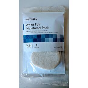 Mckesson White Felt Adhesive Metatarsal Pads - 1/4 Inch 4/Pack #95097 in Kuwait