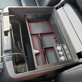 Center Console Organizer for 2014-2018 Chevy Silverado 1500 / GMC Sierra 1500 Accessories and 2015-2019 Sierra/Silverado 2500/3500HD and 15-2020 Yukon/Yukon XL/Tahoe/Suburban Armrest Storage Box black
