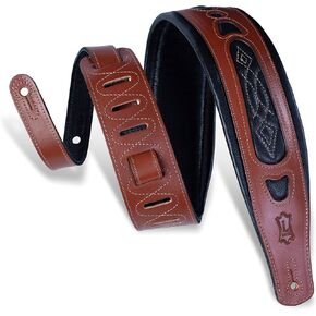حزام جيتار من الجلد النباتي PM31-BLK من Levy's Leathers، أسود in Kuwait