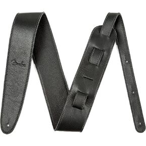 Fender Artisan Crafted Leather Guitar Strap, 2in, Black