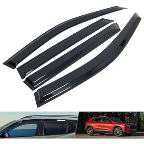 Black Window Visor Sun Rain Vent Guard Fit for Chevrolet Trax (2024+) Tape On Rain Guard Outside Mounted Vent Visors Wind Deflectors