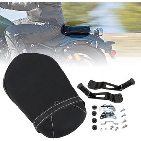 Motorcycle Rear Pillion Passenger Seat Cushion Pad with Foot Peg Mounts Compatible With For Yamaha Bolt XV950 XVS950 R-Spec 2014-2023 1TP-F47E0-T0-00