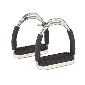 Flex Stainless English Saddle Stirrups Iron Pads Knee Ankle Stress Pain Relief in Saudi Arabia