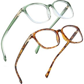 2 Pack Blue Light Blocking Glasses For Women/Men Computer Glasses Blue Light Blocking Glasses with Clear Lens