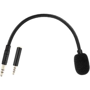 Smays 3.5mm Microphone aux mic for Headphone Jack, Detachable Plug-in Microfono for Laptop PC Phone Conference