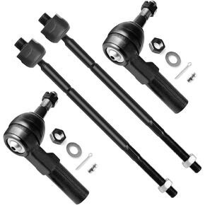 SCITOO 4pcs Front Suspension Kit Inner Outer Tie Rod End Fit 2000-2005 For Cadillac Deville For Buick Lesabre 2006-2011 For Buick Lucerne