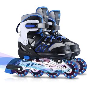 Inline Skates for Kids Girls Boys Beginners, 4 Size Adjustable Size with Light Up Wheels for Children.