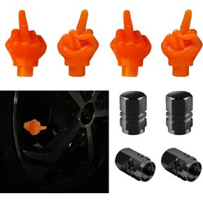 8pcs Valve Stem Caps, Tire Valve Caps Tire Valve Stem for Car Motorcycle Truck SUV and Bike, Black, Green