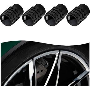 4 PCS Tire Valve Stem Caps, Leakproof Car Tire Air Valve Stem Covers with Rubber Ring, Corrosion Resistant Auto Tire Valve Stem Cap Cover, Universal Vehicle Accessories (Red, Footprint) in Kuwait