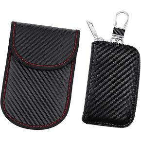 Upgraded Car Key Case, Faraday Cage Car Key Protector RFID Signal Blocking Anti-Theft Pouch Anti-Hacking Case Blocker