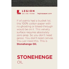 Stonehenge Oil 320gsm Pad 2.5x3.75 inches, White