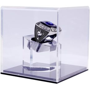 Championship Ring Display Case 1 Slot Hole | Baseball Ring Display Box | Softball Ring Box | Football Ring Case | Sport Ring Display Box | High School Ring Display Box