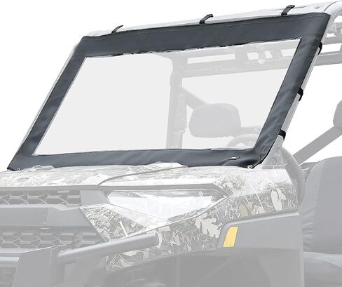 الزجاج الأمامي KEMIMOTO متوافق مع Ranger XP 1000، زجاج أمامي خلفي ناعم مقاوم للماء PVC متوافق مع 2017-2024 Polaris Ranger XP 1000 / Crew in Saudi Arabia