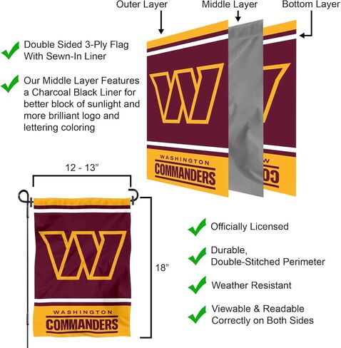 Washington Commanders Garden Flag Double Sided Banner in Saudi Arabia
